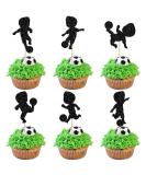 24Pcs Kids Soccer Cupcake Toppers Black Glitter Soccer Birthday Cake Topper Decorations for Boys Soccer Cupcake Picks Cake Decorations for Boys Birthday Party Supplies Style 3-Black - Buy Online on GoSupps.com