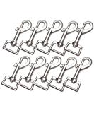 10 Pack Heavy Duty 3 x 1 Inch Nickel Plated Swivel Snap Hooks for Pets - Buy Online on GoSupps.com