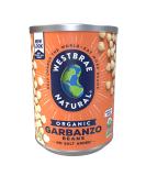 Westbrae Natural Organic Garbanzo Beans 25 oz - No Salt Added, Pack of 12 - Buy Online on GoSupps.com