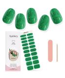 Kalolary Gel Nail Polish Strips Semi Cured Nail Gel Art Sticker Waterproof Full Nail Wraps Decal Sets with Nail File and Stick for Women Girls Nail Art Decor (UV/LED Lamp Required) (Shiny Green) - Buy Online on GoSupps.com