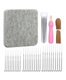 Needle Felting Kit Needle Felting Pad Needle Felting Tool with 6x6Needle Felting Mat Felting Needles for Wool Leather Finger Guards Good for Any Felting - Buy Online on GoSupps.com