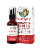 Organic Vitamin B12 Spray for Nerve Function & Energy Support - Vegan, Non-GMO, Gluten Free - 1 Fl Oz (Berry) - Pack of 1 - Buy Online on GoSupps.com