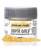 The Sugar Art - Sterling Pearl - Edible Shimmer Powder For Decorating Cakes Cupcakes Cake Pops  More - Dust on Shine  Luster to Sweets - Kosher Food-Grade Coloring - Super Gold - 2.5 grams - Buy Online on GoSupps.com