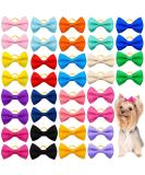 Suxgumoe Dog Hair Bows 36Pcs Mixed Colors Dog Hair Bows with Elastic Rubber Bands Cute Dog Grooming Bows Puppy Hair Accessories for Long Hair Pet Dogs Cats - Buy Online on GoSupps.com