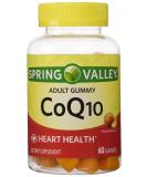 Buy Spring Valley Co Q-10 Dietary Supplement Adult Gummies 60ct - Healthy Heart Immune Support Fast Shipping Worldwide - Buy Online on GoSupps.com