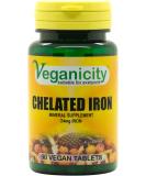 Veganicity Chelated Iron 24mg Women's Health Mineral Supplement - 90 Tablets - Buy Online on GoSupps.com