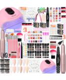 Acrylic Nail Kit for Beginners | Complete Starter Set with Acrylic Powder Liquid Nail Drill & UV Light All-in-One Full Supplies in Black - Buy Online on GoSupps.com