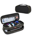 Damero Double Layer Stethoscope Case - Compatible with 3M Littmann/ADC/Omron - Stethoscope Carrying Travel Bag in Black - Buy Online on GoSupps.com