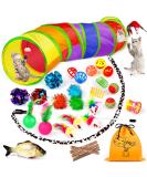 32 PCS Cat Toys Set - Interactive Variety Kitten Toys with Catnip, Feather Teaser, Crinkle Balls, and More - Buy Online on GoSupps.com
