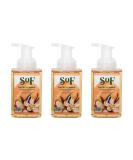 Organic Sweet Almond Foaming Hand Wash | SoF Body Care | Hydrating Agave Nectar | 8 oz Pump Bottle | Pack of 3 - Buy Online on GoSupps.com