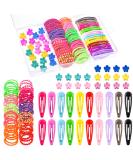 140 Pieces Girls Hair Accessories Set | Colorful Hair Ties Mini Flower Clips & Hairpins for Children - Buy Online on GoSupps.com