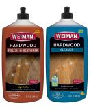 Weiman Hardwood Floor Cleaner and Polish Restorer Combo - 2 Pack - High-Traffic Hardwood Floor Natural Shine Removes Scratches Leaves Protective Layer - Buy Online on GoSupps.com