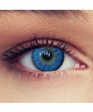 Shop Design Lens Blue Contact Lenses - Natural Look Monthly Wear Free Storage Case 0.0 Diopters - Buy Online on GoSupps.com
