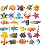 Ooopsiun Ocean Animals Temporary Tattoos - 12 Sheets Kids Fish Birthday Party Decorations - Buy Online on GoSupps.com