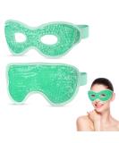 Heyu-Lotus Reusable Gel Bead Cooling Eye Mask 2Pcs - Hot Cold Therapy for Puffy Eyes, Dark Circles, Dry Eyes - Relief for Puffy Eyes - Green - Buy Online on GoSupps.com