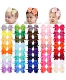 40pcs Baby Girl Headbands: Grosgrain Ribbon Hair Bows for Newborns & Toddlers - Buy Online on GoSupps.com