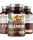 N1N Premium Pure Selenium 200mcg - Immunity, Heart, Thyroid, Prostate Health - 180 Veg Caps - Buy Online on GoSupps.com