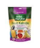 Wild Harvest Fruit Kabobs for All Birds, 6 Count, Made with Real Carrot, Cherry and Cranberry with Edible Skewer - Buy Online on GoSupps.com