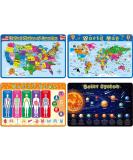 4 Pieces Educational Preschool Placemats for Toddlers and Kids  Non Slip Washable Reusable Learning Placemats for Nursery Homeschool Kindergarten Classroom Supplies (Map  Human Body  Solar System) - Buy Online on GoSupps.com