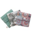 Tubie Pockets Set of 3 - Reusable Feeding Tube Securement Holder in Teal Coral Blue Theme for Infants, Children, Teens, and Adults - Buy Online on GoSupps.com