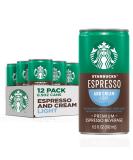Starbucks Ready to Drink Coffee, Espresso & Cream Light , 6.5oz Cans (12 Pack) (Packaging May Vary) Espresso Cream Light - Buy Online on GoSupps.com