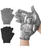 Wllhyf Peeling Gloves - 2 Pairs Double-Sided Shower & Scrub Accessories for Dead Skin Removal | Black & Gray Spa Massage Essential - Buy Online on GoSupps.com