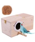 X-Large Hand Crafted Parakeet Nest Box with Coconut Fiber - Ideal for Cockatiel, Lovebirds, Parrotlets & Small to Medium Birds - Buy Online on GoSupps.com