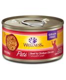 Wellness Complete Health Grain-Free Wet Cat Food - Beef & Chicken, Natural Ingredients, Made in USA, 3oz (24 Pack) - Buy Online on GoSupps.com