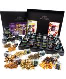 Hallingers Merry Christmas Tea Gift Set | 24 Vegan Varieties in Screw Glasses | Perfect for Advent Mother's Day & Father's Day | Unique Gift Ideas for All Occasions - Buy Online on GoSupps.com