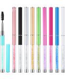 10-Piece Crystal Handle Eyelash & Eyebrow Brush Set with Cap | Portable Mascara Wands for Extensions & Makeup Application - Buy Online on GoSupps.com