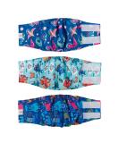 Cutebone Male Washable Dog Diapers - 3 Pack Reusable Belly Bands with High-Suction Velcro | Size L (43-53.5cm) - Perfect for Puppies & Senior Dogs - Buy Online on GoSupps.com
