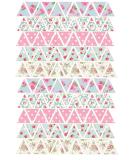 110 Edible Icing Bunting Flags Vintage Shabby Chic Floral Cake Cupcake Topper Weddings Christenings Birthdays - Buy Online on GoSupps.com