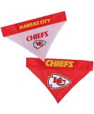 Pets First NFL DOG BANDANA - KANSAS CITY CHIEFS REVERSIBLE PET BANDANA. 2 Sided Sports Bandana with a PREMIUM Embroidery TEAM LOGO, Small/Medium. - 2 Sizes & 32 NFL Teams available (KCC-3217-S-M) Small/Medium Kansas City Chiefs - Buy Online on GoSupps.com