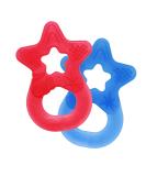 Dentistar Bei ring Set | Teether for Babies & Toddlers 3+ Months | Soft Dental Aid & Massage Ring | Made in Germany | Red & Blue - Buy Online on GoSupps.com