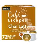 Caf Escapes Chai Latte K-Cup Pods - 12 Count x 6 Pack | Authentic Chai Latte Pods for Keurig Brewers - Buy Online on GoSupps.com