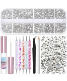 3600Pcs Face Gems Rhinestones Set with Makeup Glue - Shynek Eye & Hair Rhinestone Kit for Nail Art & Crafts - Buy Online on GoSupps.com
