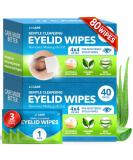 JJ CARE Eyelid Cleaning Wipes - 80 Individually Wrapped Hypoallergenic Eye Scrub Pads for Irritated Itchy & Dry Eyes - Unscented Moisturizing Wipes - Buy Online on GoSupps.com