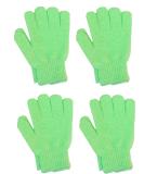 Aquasentials Exfoliating Bath Gloves - 4 Pairs (Green) | Gentle Scrubbing for Smooth Skin - Buy Online on GoSupps.com