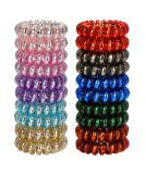 JessLab Spiral Hair Ties 20 Pcs - Traceless Phone Cord Hair Accessories for Girls & Women - No Crease Plastic Coil Ponytail Holders - No-Damage Headband - Lustrous Finish - Buy Online on GoSupps.com