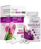 cosynee Boric Acid Suppositories for Women - 60 Capsules + 7 Applicators | Vaginal Health Odor & Dryness Relief - 650 mg Each - Buy Online on GoSupps.com