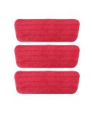 TreeLen 3-Pack Microfiber Mop Pads - Replacement Heads for Wet/Dry Floor Cleaning - Compatible with Bona, Rubbermaid, Libman, Norwex - Red 3 Pack - Buy Online on GoSupps.com