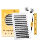 QUEWEL Eyelash Cluster - Mixed Length Natural Look Reusable DIY Extensions - Thin Band for Home Use (FD04) - 1 Pack - Buy Online on GoSupps.com