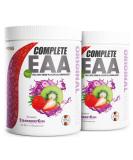 Buy EAA Powder 2x500g Strawberry Kiwi | Essential Amino Acids - Vegan Workout Drink | 12 500mg Complete EAA with All 9 EAAs - Buy Online on GoSupps.com
