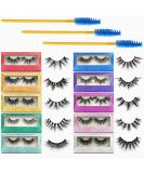 10 Pack Wholesale Faux Mink False Eyelashes - 10 Styles, 15-22mm, Fluffy Wispy Natural Volume, Handmade Reusable Soft Lashes - Individual Package, Bulk 10pair - Buy Online on GoSupps.com