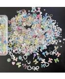 3D Nail Charms 400 Pcs Multi Shapes Lollipop Butterfly Flower Bear Bow Heart Nail Art Charms Nail Rhinestones Gems Nail Pearls for Nail Art Decoration Jewelry Accessories DIY Crafts (Multi-colored A) - Buy Online on GoSupps.com