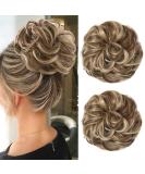 Jjstar 2-Piece Hair Part with Rubber Band | Dutt Hair Tie & Hair Extensions for Messy Buns & Ponytails - Perfect for Women & Girls in Brunette & Ash Blonde - Buy Online on GoSupps.com