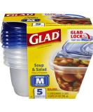 GladWare Soup & Salad Food Storage Containers for Everyday Use | Medium Rectangle Containers for Food Storage | Containers Hold up to 24 Oz(Pack of 5) Rectangle 24 oz - 5 Count - Buy Online on GoSupps.com