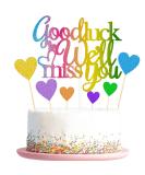 Elicola We Will Miss You Good Luck Cake Toppers Glitter We Will Miss You Cake Topper for Job Change Retirement Graduation Party Cake Decorations Multicolor - Buy Online on GoSupps.com