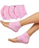 Zentoes Moisturizing heel socks 2 pairs of gel lined toeless spa socks dry cracked heels healing and treating (out of focus pink) blurred pink - Buy Online on GoSupps.com