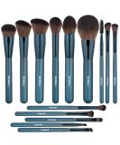 BS-MALL Makeup Brush Set 14Pcs Professional Synthetic Brushes for Foundation, Powder, Concealer, Eye Shadows, Blush - Deep Starry Blue - Buy Online on GoSupps.com
